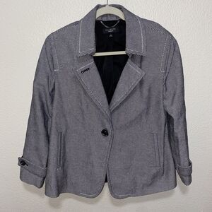 Talbots Women’s Suit Jacket Size 12 Black/White Checkered